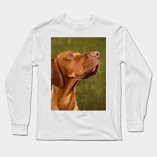 Vizsla portrait Long Sleeve T-Shirt by Sparafuori